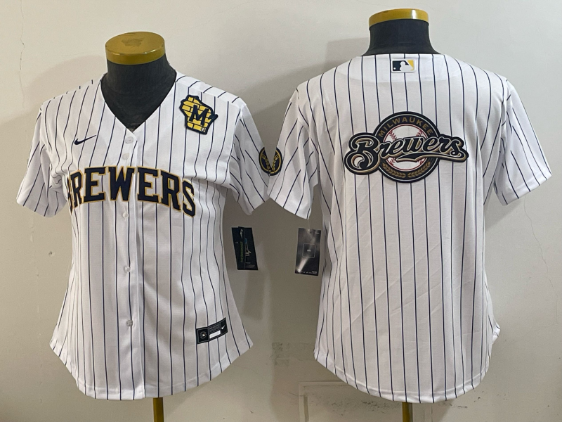 Youth 2026 Milwaukee Brewers blank white Game Nike MLB Jersey 0823001